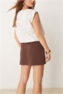 Мини-юбка-шорты из джерси-твила с ремнем артикул 136474111