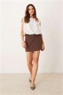 Мини-юбка-шорты из джерси-твила с ремнем артикул 136474111