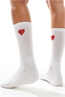 Спортивные ребристые носки с рисунком в виде сердечка артикул 136528816