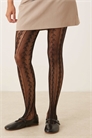 Колготки с кружевом в стиле пелерина артикул 149856545
