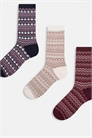 Набор из 3 пар носков с узором «фэйр-айл» артикул 150602133