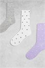 3 пары носков в горошек белого и фиолетового цвета артикул 154134403