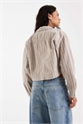 Короткая рубашка-куртка из твила артикул 154134437