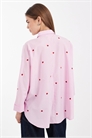 Рубашка с вышивкой в виде сердца артикул 153577543