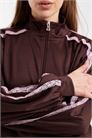 Спортивная куртка из трикотажа с воротником-воронкой и кружевной отделкой артикул 155705880