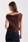 Хлопковый топ с открытыми плечами артикул 151965425