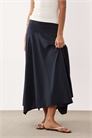 Молодежная юбка макси с асимметричным подолом артикул 155443241