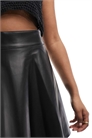 Юбка с высокой талией из искусственной кожи артикул 133450520