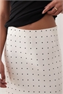 Атласная юбка средней длины в горошек артикул 153048384
