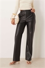 Брюки из искусственной кожи с прямыми брючинами артикул 148444837