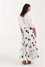 Макси-юбка из хлопка с годе артикул 154679733