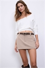 Мини-юбка с ремнем артикул 156166574