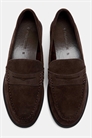 Коричневые кожаные лоферы артикул 155819622