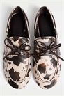 Мягкие мокасины с животным принтом в разноцветном исполнении артикул 150601420