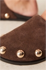 Кожаные туфли-муле на плоской подошве артикул 139378703