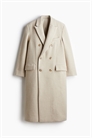 Двубортное пальто из шерстяного бленда артикул 1249398003