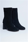 Ботильоны Nellie из натуральной замши на каблуке, черные артикул 144913753