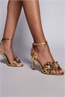 Сандалии Freja на каблуке с цветочным узором артикул 151637302