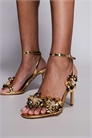 Сандалии Freja на каблуке с цветочным узором артикул 151637302
