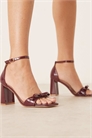 Сандалии на широком каблуке с бантиком артикул 152318363