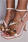 Золотые босоножки Anacleto с цветочным узором артикул 151637305