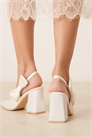 Свадебные туфли Bobbi на каблуке-блок с открытой пяткой и бантиком сбоку артикул 150075221