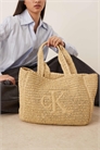 Сумка-тоут из рафии с логотипом среднего размера артикул 154172937