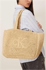 Сумка-тоут из рафии с логотипом среднего размера артикул 154172937