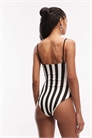 Купальник с квадратным вырезом и несколькими полосками артикул 155250768