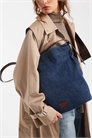 Сумка из джинсовой ткани в форме ведра с ручкой через плечо артикул 150176383