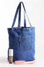 Сумка-тоут из денима с задним карманом артикул 150176381