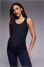 Мягкая майка с ребристой отделкой и встроенным бюстгальтером для беременных артикул 147510274