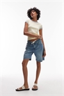 Легкие джинсовые шорты-джоггеры артикул 146784888