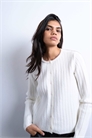 Вязаный кардиган с ребристой отделкой и пуговицами артикул 142542025