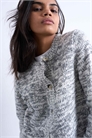 Вязанный кардиган цвета «соль и перец» артикул 142542030