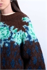 Свитер с вязаными цветами и узором «аргил» артикул 149033002