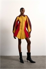 Tolu Coker x Topshop вязаное платье с овальными рукавами и структурированным кроем, многоцветное артикул 153280356