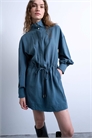Мини-платье с воротником-воронкой артикул 148999482
