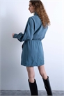 Мини-платье с воротником-воронкой артикул 148999482