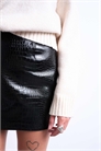 Мини-юбка из искусственной кожи с швами артикул 143826952