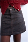 Мини-юбка из денима с оборками артикул 147829045