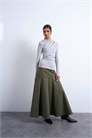 Юбка-макси с заниженной талией и полным кругом артикул 150834075