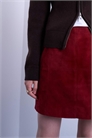 Мини-юбка из натуральной замши co-ord артикул 148078378