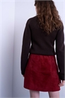 Мини-юбка из натуральной замши co-ord артикул 148078378