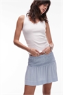 Мини-юбка из льняной ткани с рюшами артикул 144138895