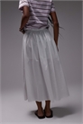Юбка в пол с боковой застежкой-молнией из гофрированного хлопка с эффектом «после стирки» артикул 139174393