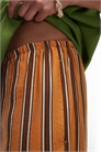 Прямой крой, атласный оранжевый цвет с шоколадными полосками артикул 142204290