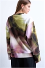 Свитшот свободного кроя с абстрактным принтом артикул 147869888