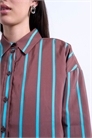 Стеганая рубашка свободного кроя в полоску co-ord артикул 147896391
