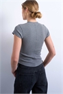 Футболка с облегающим силуэтом и закругленным низом артикул 149637704
